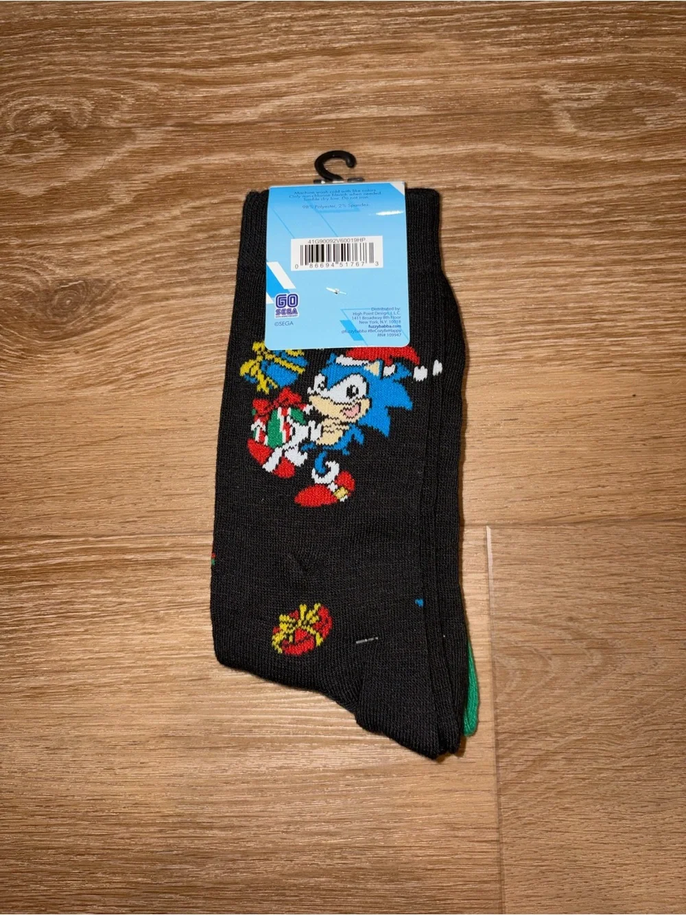 New 2 Pairs Sega Sonic The Hedgehog Men's Crew Socks Size 10-13 SEGA Holiday